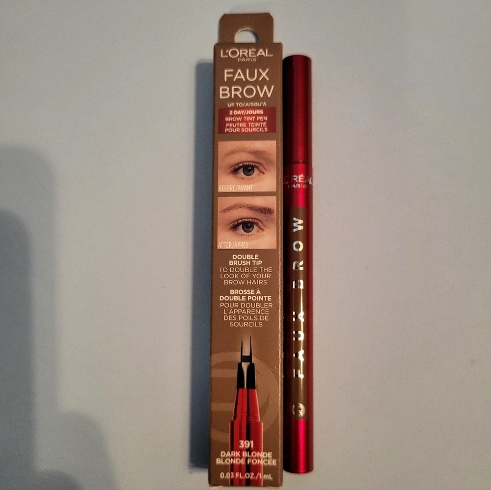 🩷 3/$15 L'Oreal Faux Brow Pencil: Dark Blonde (391), NIB - Picture 2 of 5